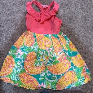Lilly Pulitzer Pink and Floral Dress EUC